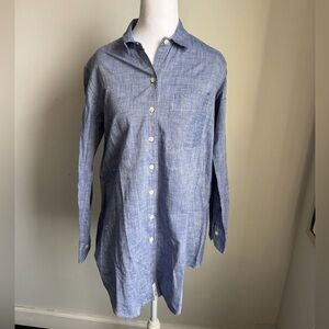 J. Jill Light Blue Casual Button-Down Shirt
